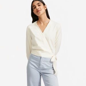Everlane Washable Silk Wrap Top